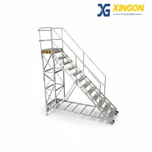 บันไดอลูมิเนียมติดล้อสูงใช้งาน4เมตร15ขั้น XG-151D-4M