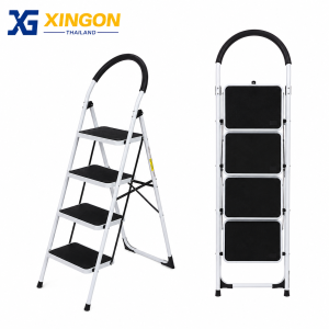 บันไดเหล็กใช้งานภายในบ้าน สีขาว 4ขั้น (Steel Household Ladder - White) XG-222T4