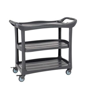 รถเข็นพลาสติกเก็บจาน-เศษอาหาร 3ชั้น  PP-130